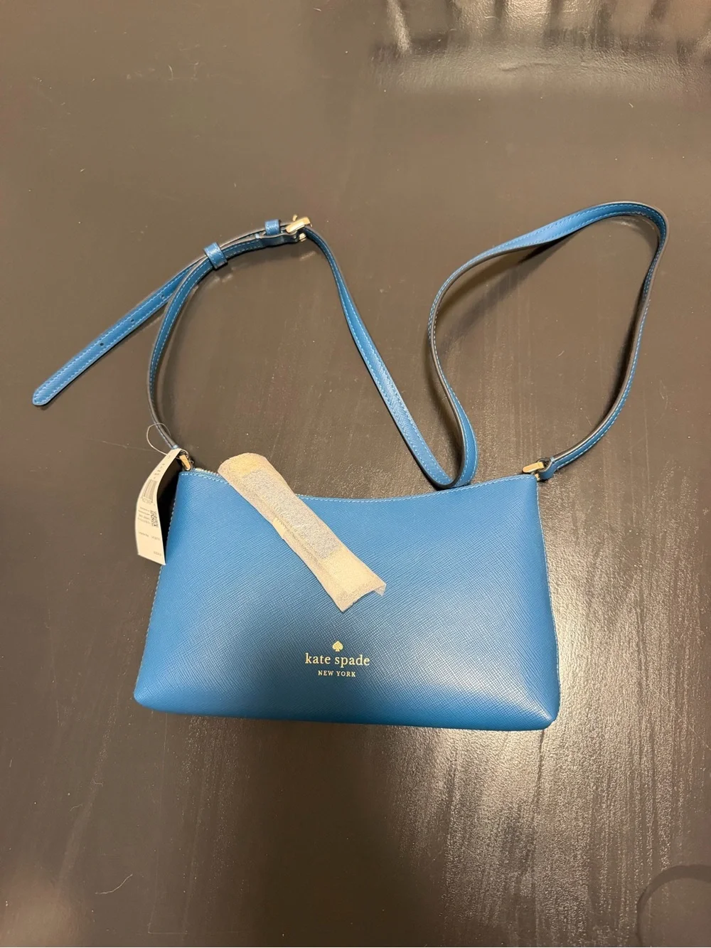 NWT Kate Spade New York Blue Leather Crossbody Bag